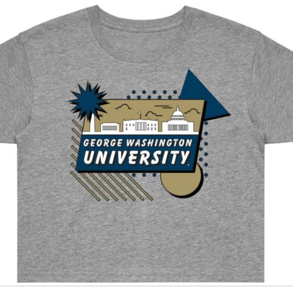 GW University Cropped grey tee